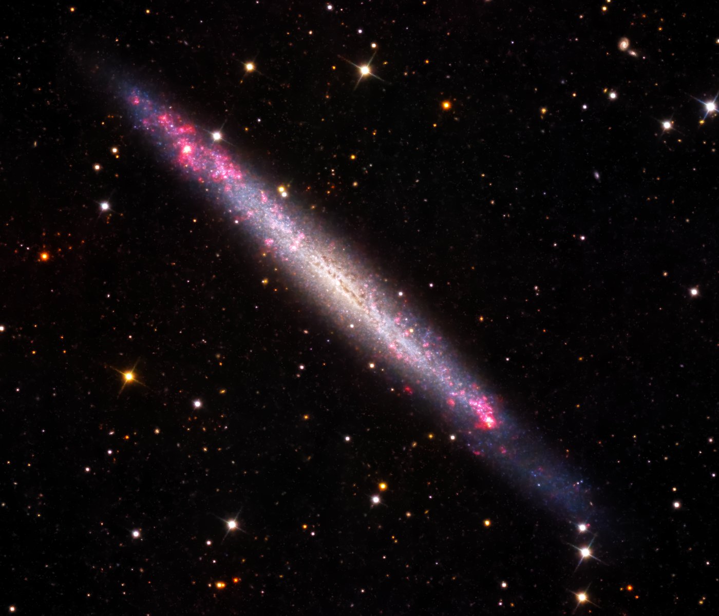 NGC 4244 (Caldwell 66) in H-alpha and continuum light