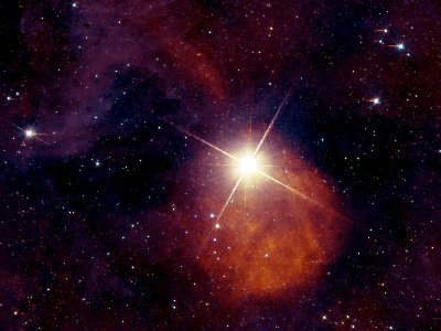 Discovery of an emission nebula in direction of Tarazed